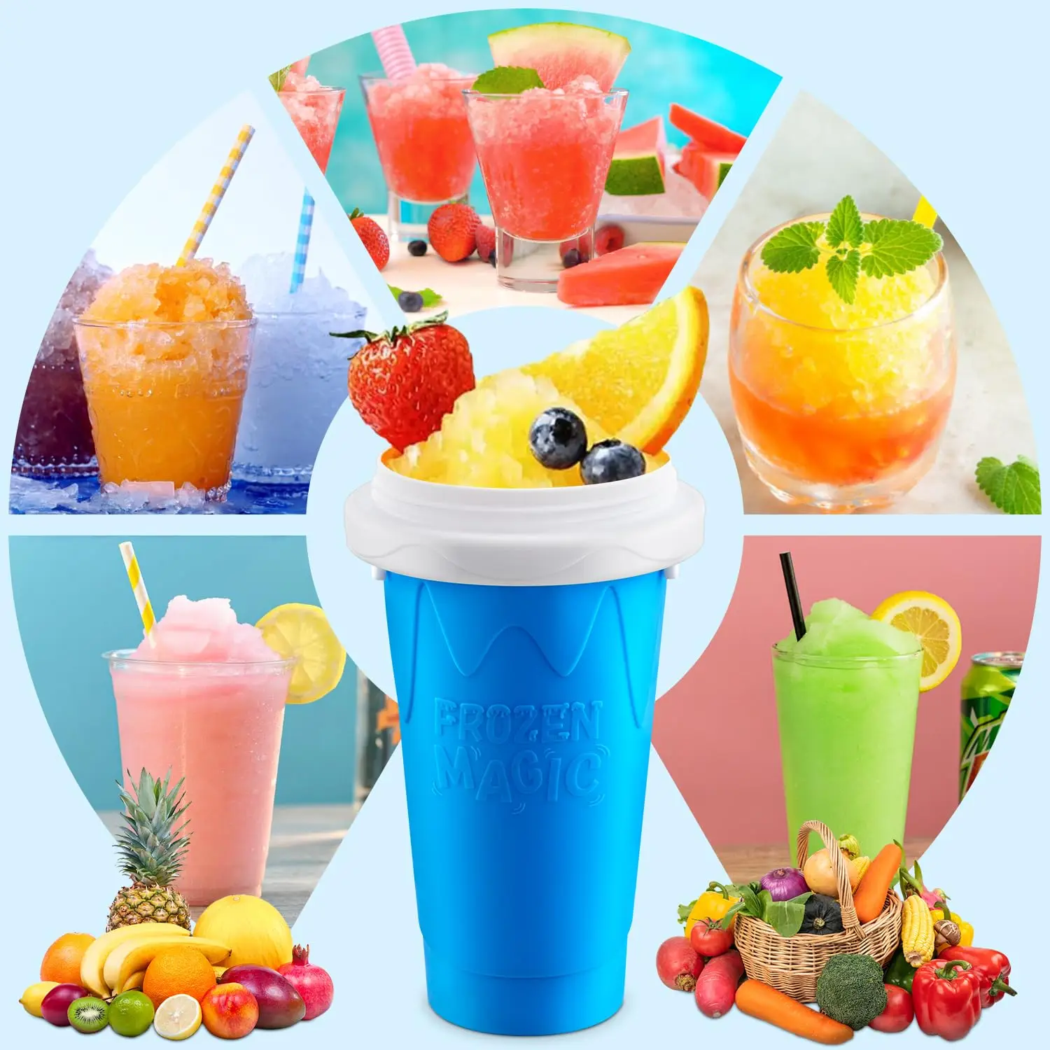 2024 여름 매직 슬러시 메이커 스퀴즈 컵 홈 메이드 - Slushie Machine Vending 리뷰 및 가격
