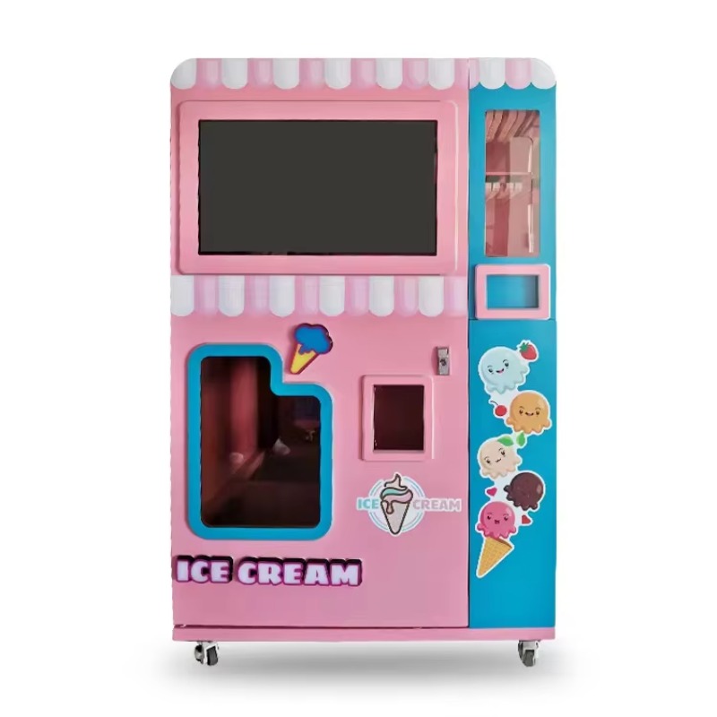 맞춤형 셀프 서비스 로봇 아이스크림 자판기 금속 자동  - Vending Machine Qr Code 리뷰 및 가격