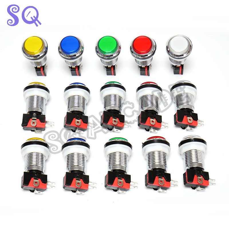 8pcs 아케이드 판도라 콘솔 LED 조명 푸시 버튼  - Coin Acceptor Selector 리뷰 및 가격