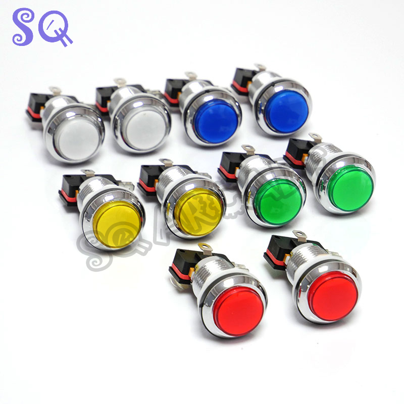 8pcs 아케이드 판도라 콘솔 LED 조명 푸시 버튼  - Coin Acceptor Selector 리뷰 및 가격