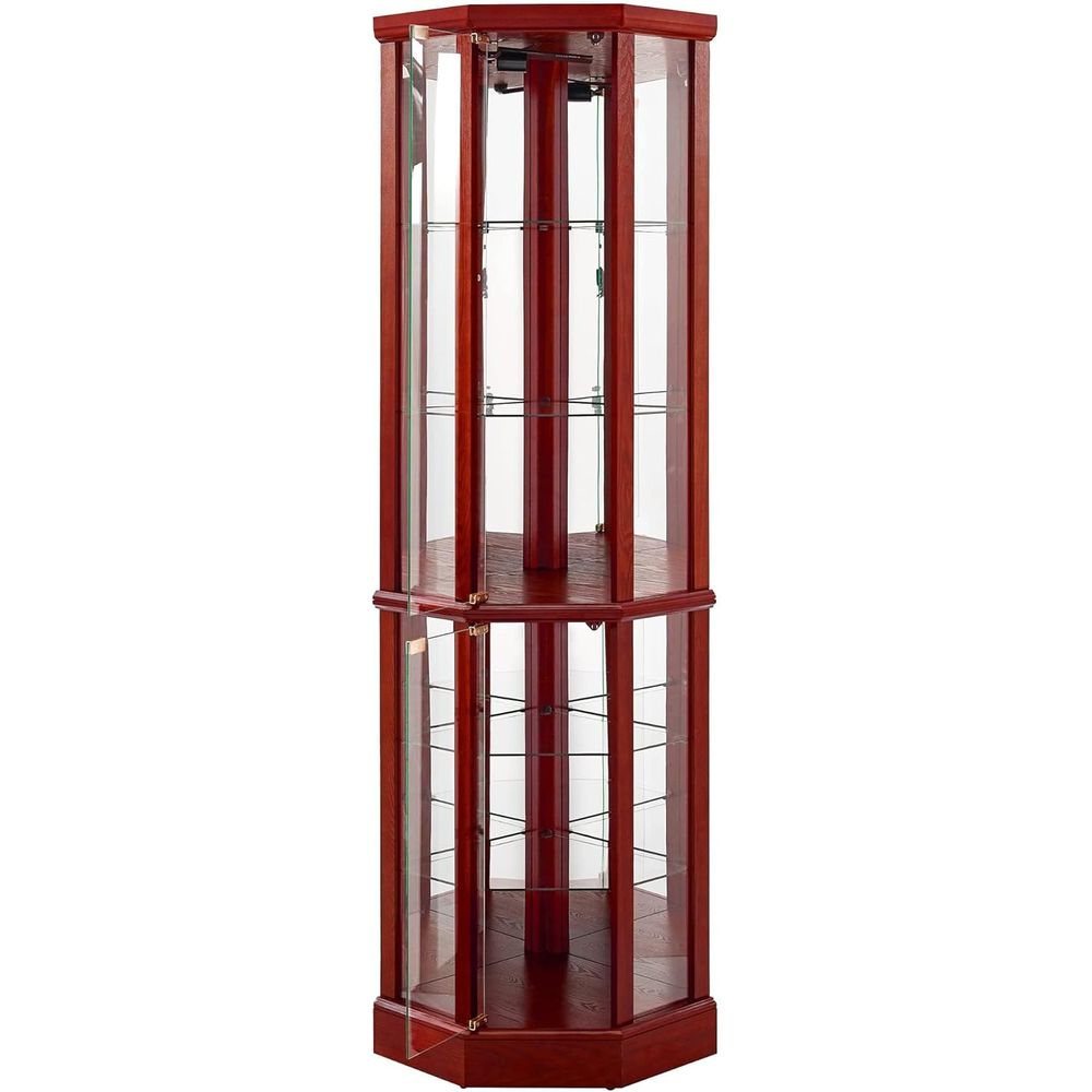 70인치 높이의 조명 유리 진열장, 강화유리 문과 5개 - Glass Cabinet Display 리뷰 및 가격